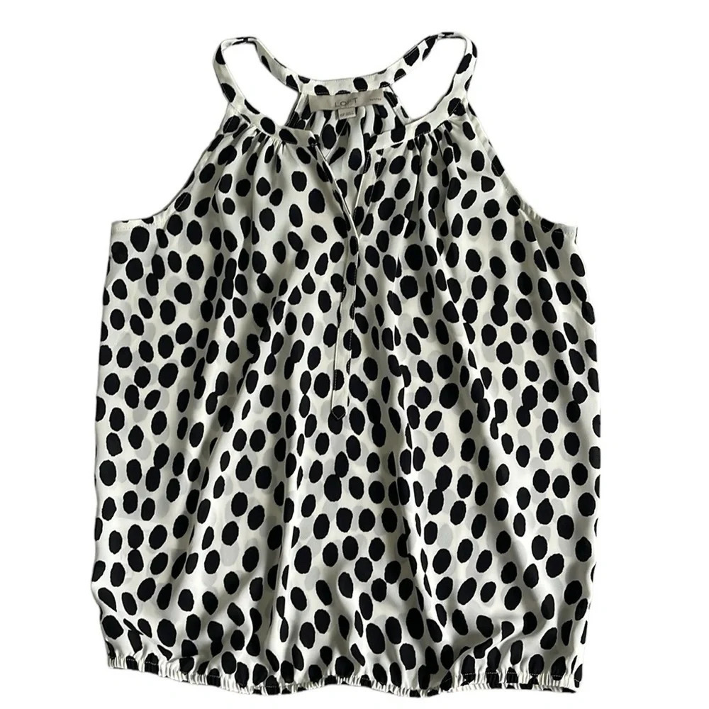 LOFT Sleeveless Polka Dots Top Size  XSP